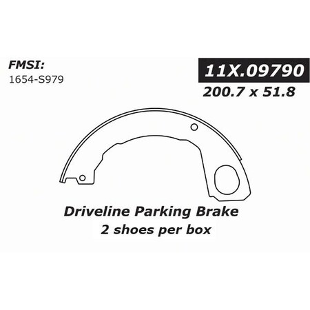 Centric Parts Centric Brake Shoes, 111.09790 111.09790